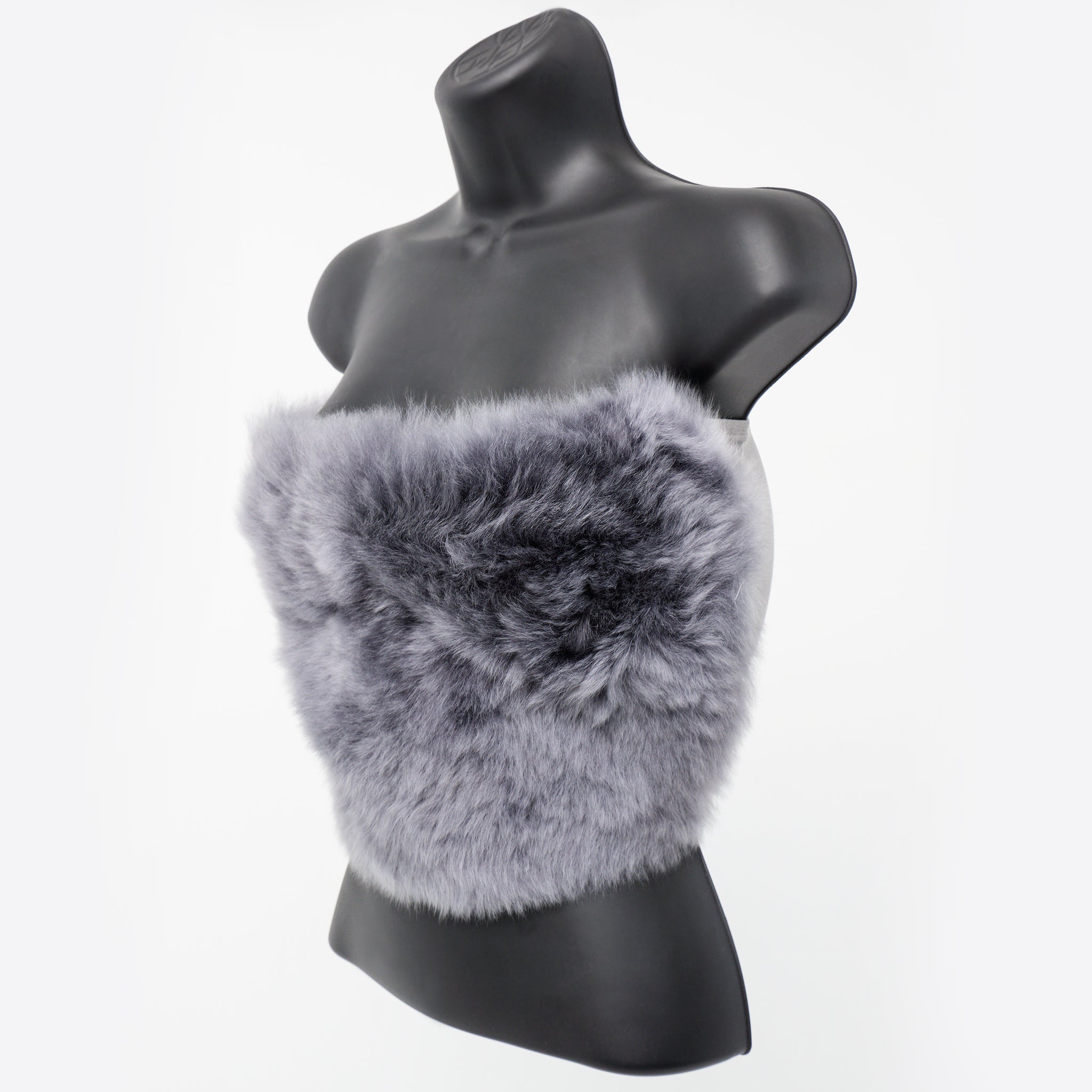 Smoke Grey - Huacaya Crop Top