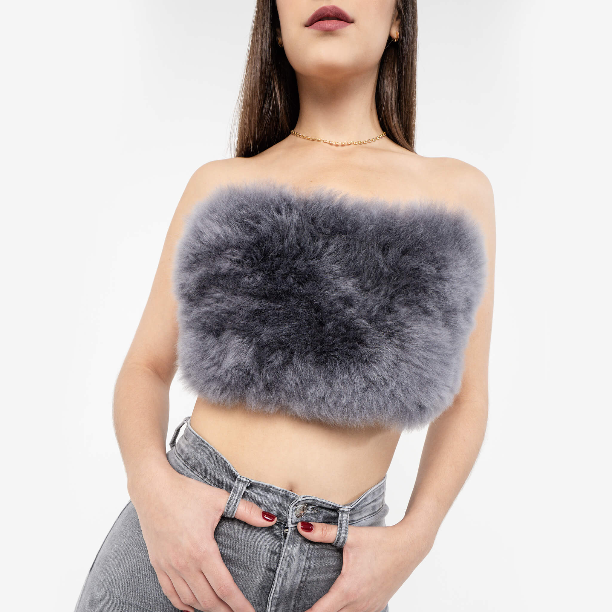 Smoke Grey - Huacaya Tube Top